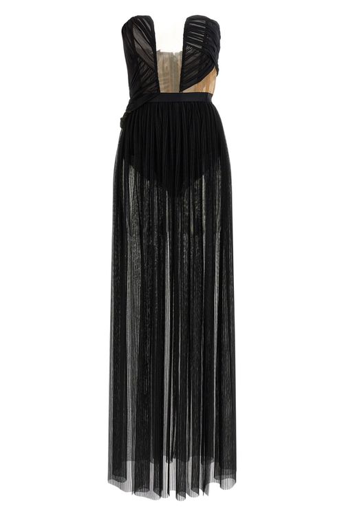'Corsetto Draped Gown' Dress