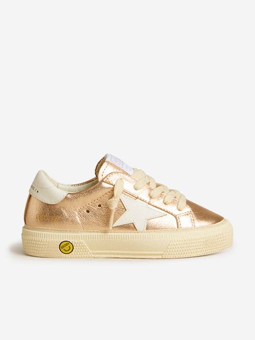 Golden Goose Girls Leather Laminated May Trainers in Pink EU 30 UK 12