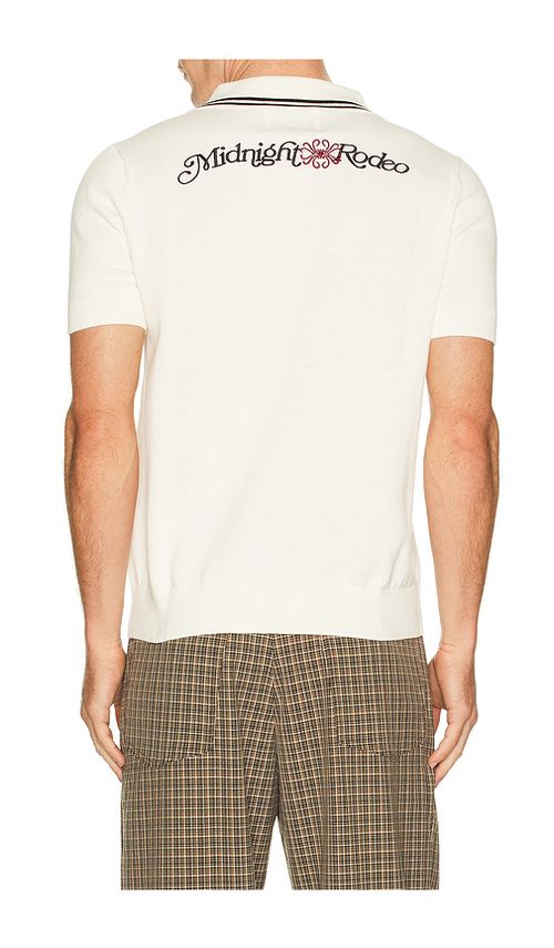 Midnight Rodeo Signature Sweater Polo in Cream. S. Also in M, L, XL/1X, XXL/2X