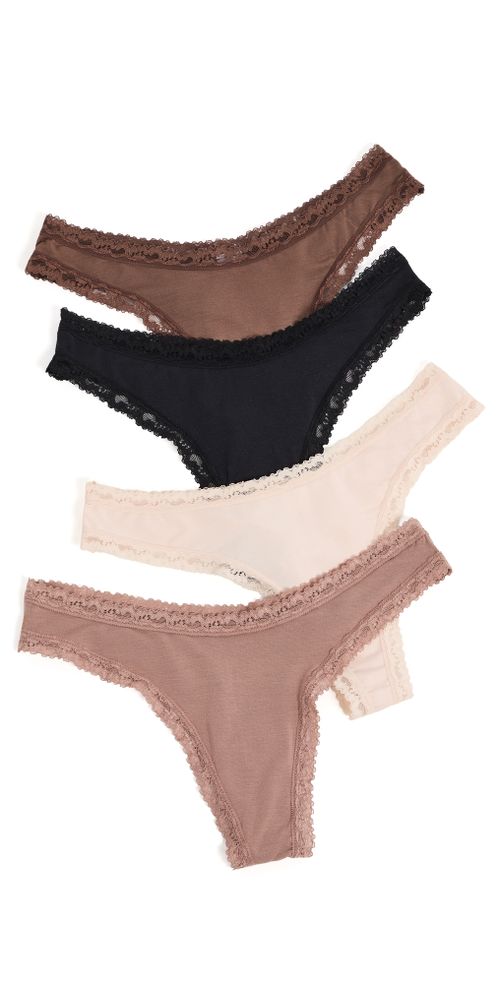 Basics Thong Four Pack Box Latte Essentials