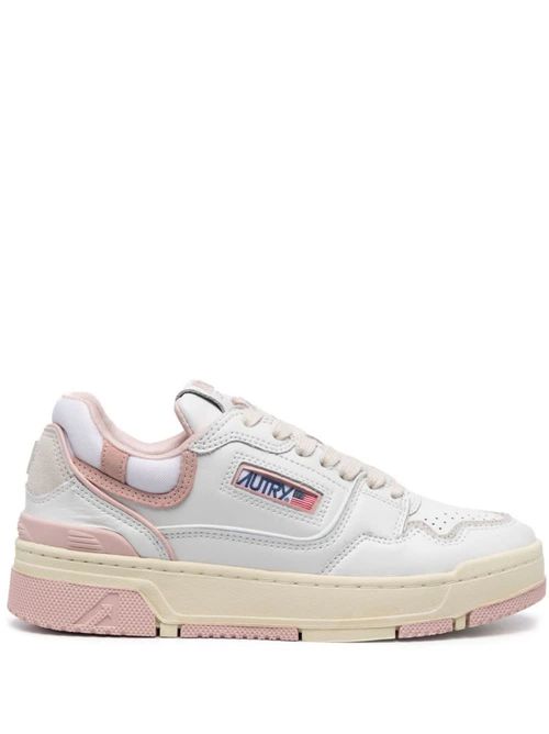 Clc Sneakers In White And Pink Leather