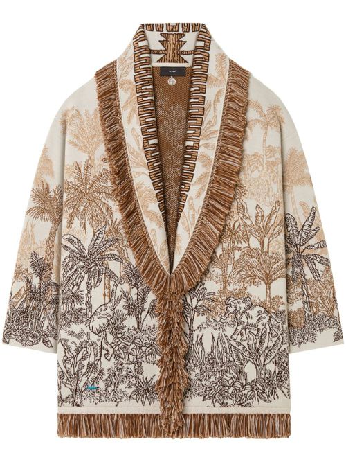 Jungle Toile de Jouy cardigan - Neutrals