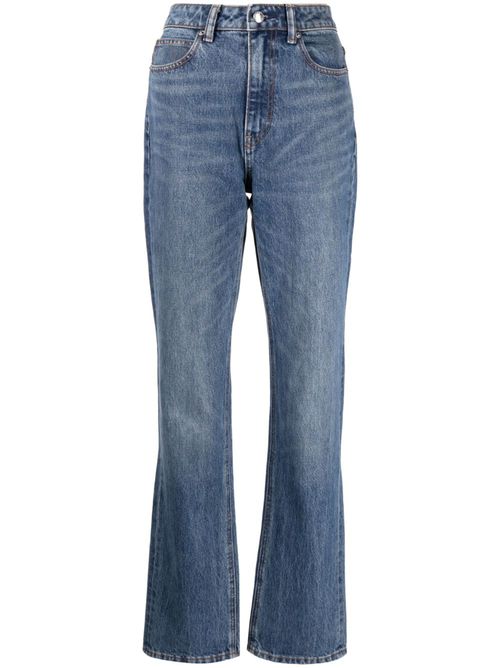 Stacked high-rise slim jeans - Blue