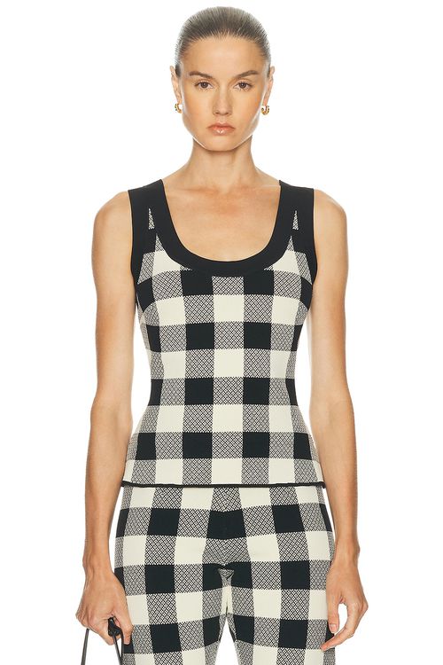 Posse Pippa Top in Heritage Plaid - Black. XS also in L, M