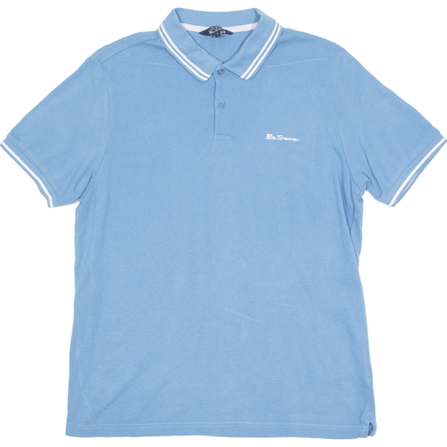BEN SHERMAN Mens Polo Shirt Blue
