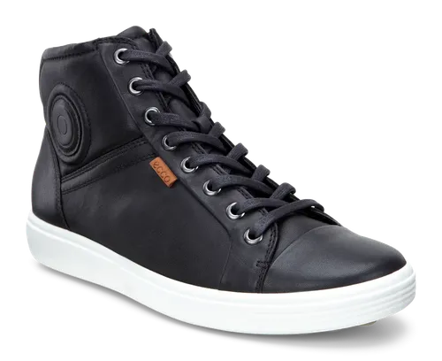 Soft 7 W - Women's Leather High-Top Trainer - Black