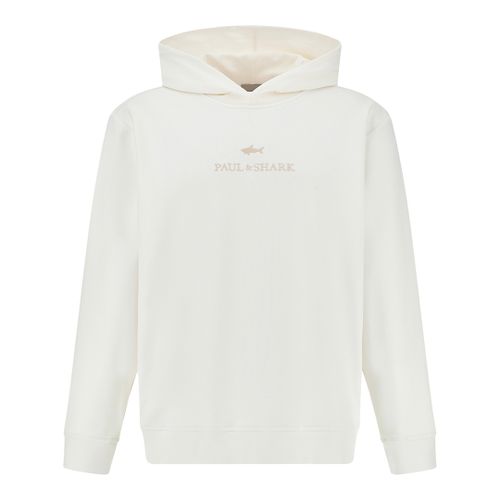 Hoodie in Active Fleece cotton, Man, Blanc De Blanc