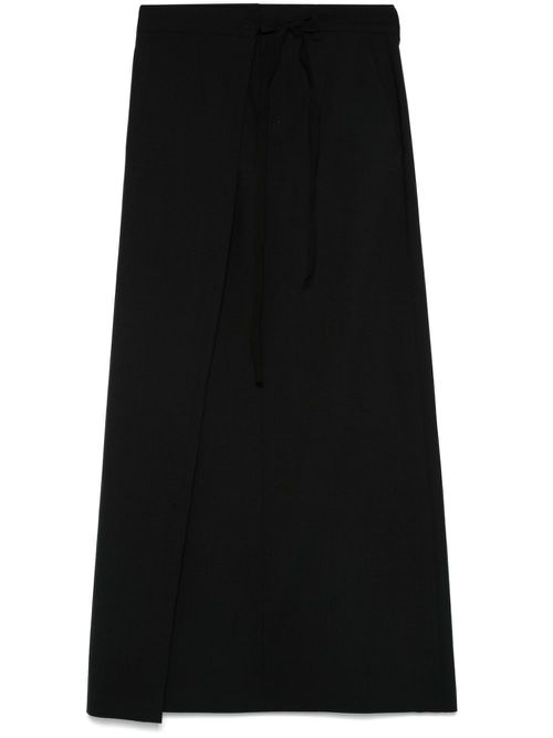 Wool wrap skirt - Black
