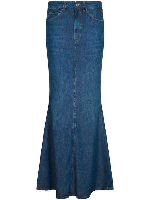 Flared Denim Skirt