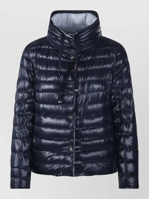 Herno - down jacket drawstring detail high collar