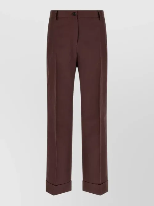 Alberto Biani - charlie tailored pants cuffed hem belt loop