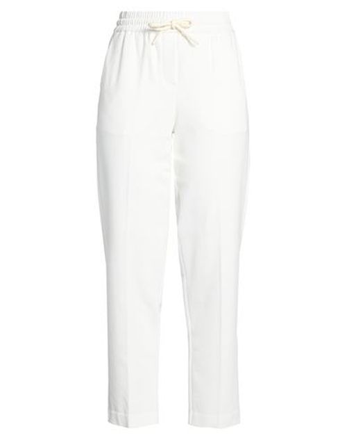 Woman Pants White Size 6 Cotton, Lycra