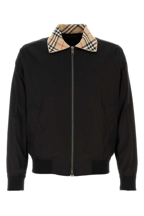 Vintage Check Collar Jacket — Black