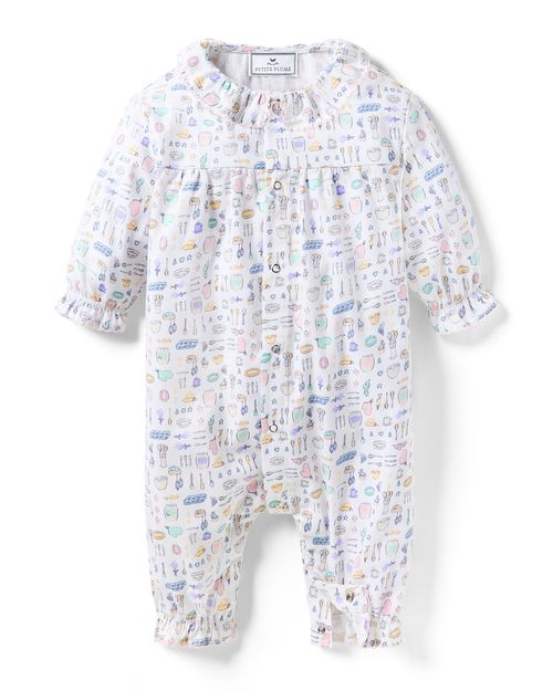 Baby's Twill Madeline Romper in Baking Spirits Bright