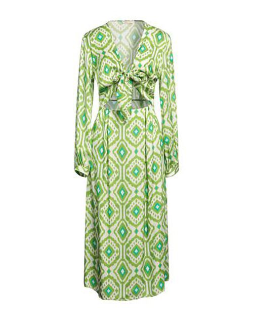 Woman Maxi dress Light green Size 8 Viscose