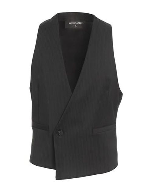 Man Tailored Vest Black Size 38 Polyester, Viscose, Elastane