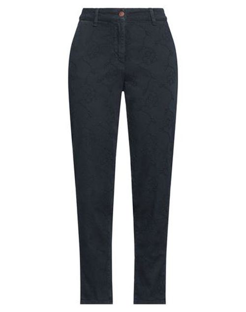 Cigala's Woman Pants Navy Size 24 Cotton, Elastane