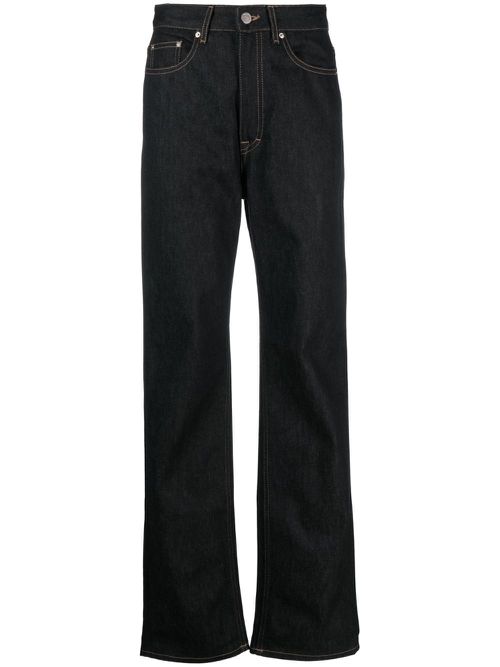 High-waist wide-leg trousers - Black