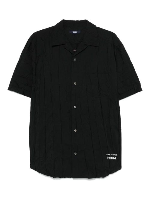 Comme des Garçons Homme crinkled-finish shirt - Black