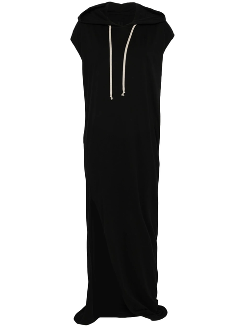 Black Hooded Long Dress