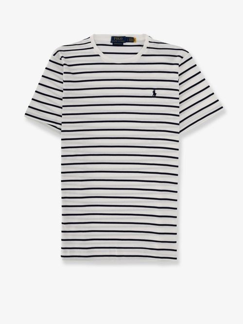 Striped Cotton T-Shirt — White