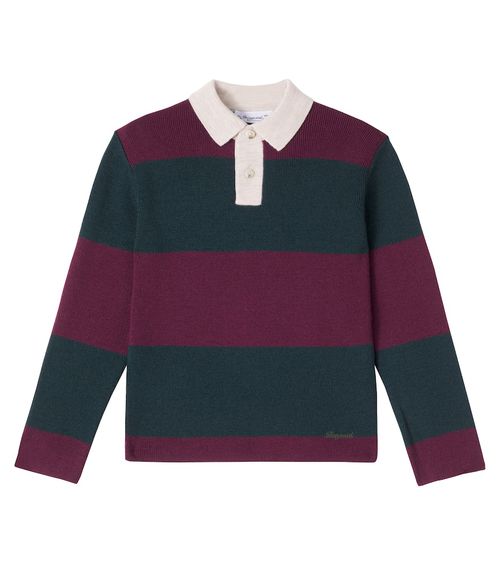 Jenson striped wool polo sweater