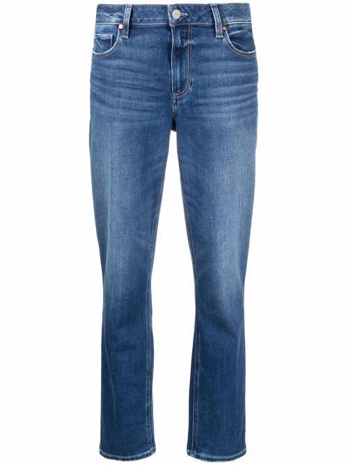Cropped straight-leg jeans - Blue