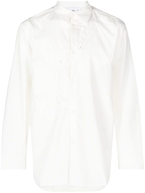 Semi-Sheer Poplin Shirt — White
