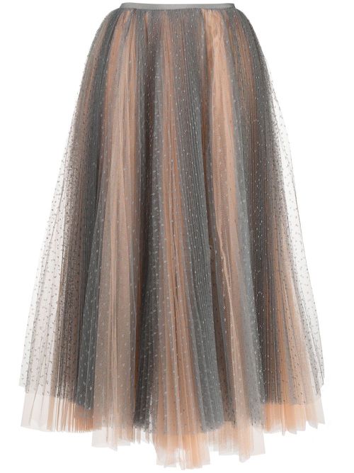 High-waisted tulle skirt - Blue