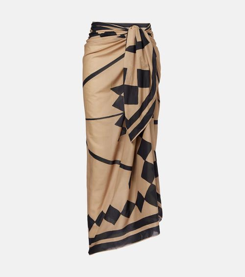 Cotton printed beach cover-up