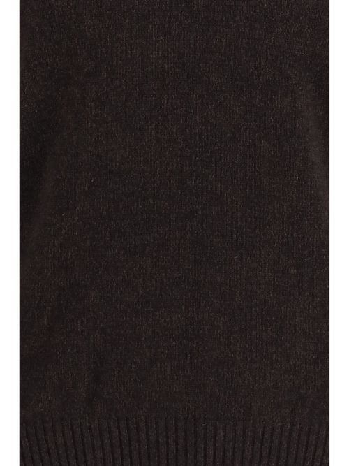 Double-Yarn Fleece Wool Sweater — Brown