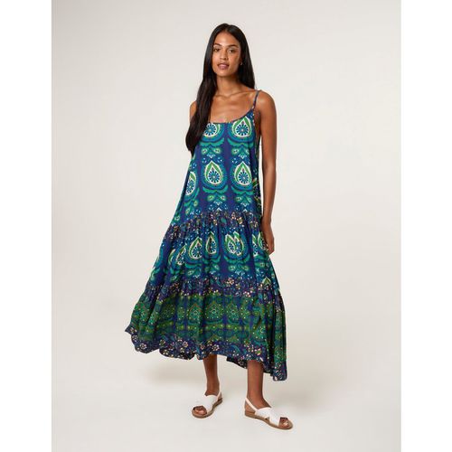 Blue Vanilla Womens Tiered Cami Dress - Teal - Large