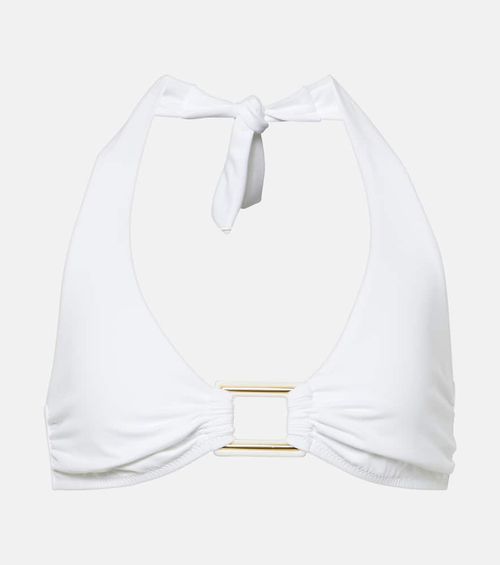 Paris ring-detail halterneck bikini top