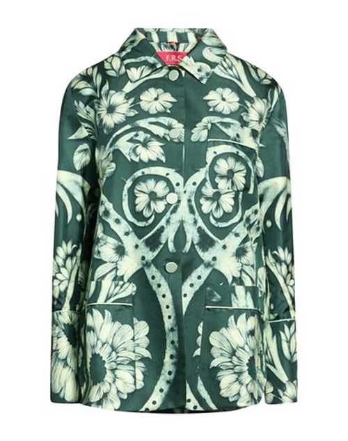 F. r.s For Restless Sleepers Woman Shirt Dark green Size L Silk