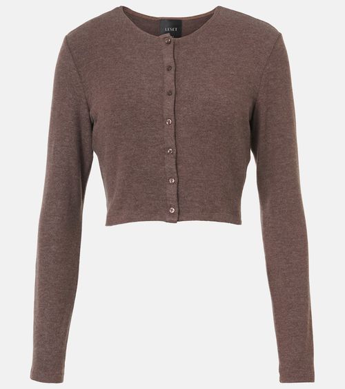 Lauren cropped jersey cardigan