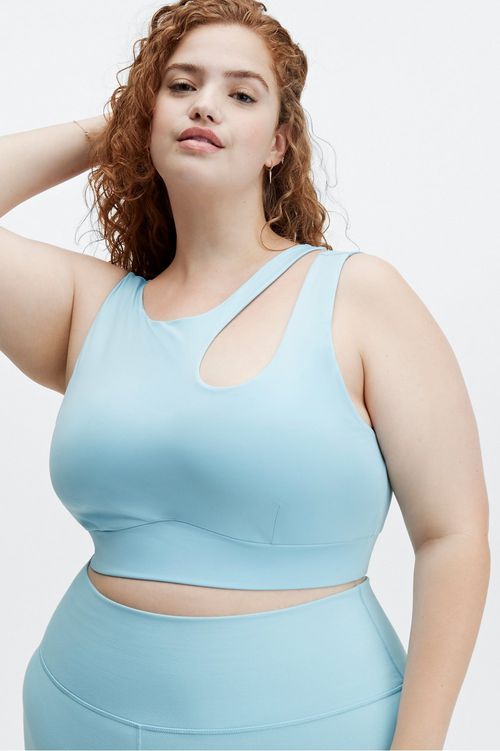 Callie Medium Impact Sports Bra Womens blue plus 4X Fabletics