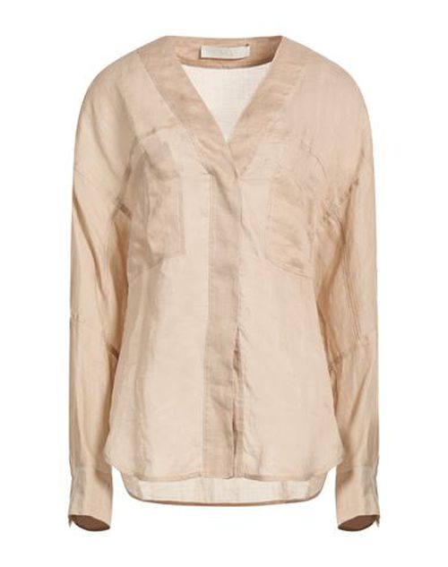 Woman Top Beige Size 8 Ramie