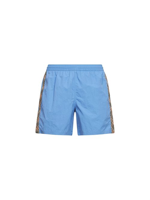 Check Swim Shorts — Blue
