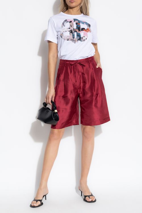 Silk Shorts `Peppi`, Women's, Red