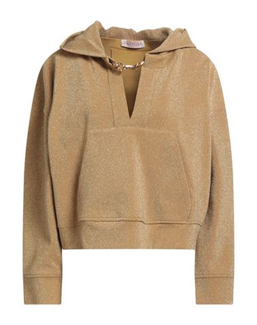 Woman Sweatshirt Gold Size XL Cotton, Polyamide, Metallic fiber, Elastane