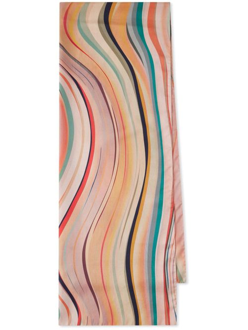 Swirl silk scarf - Neutrals