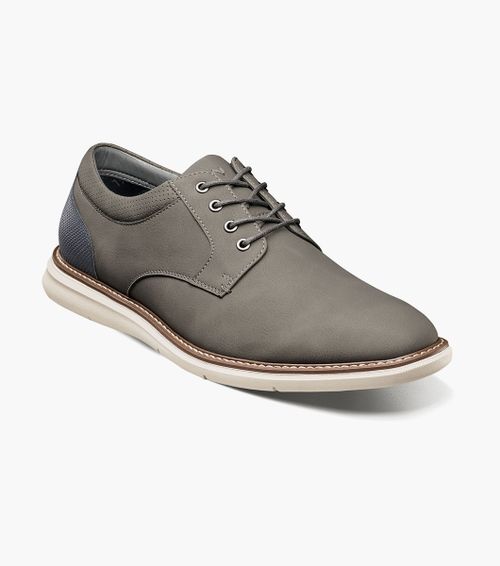 Nunn Bush Shoes Chase Casual Plain Toe Oxford Gray