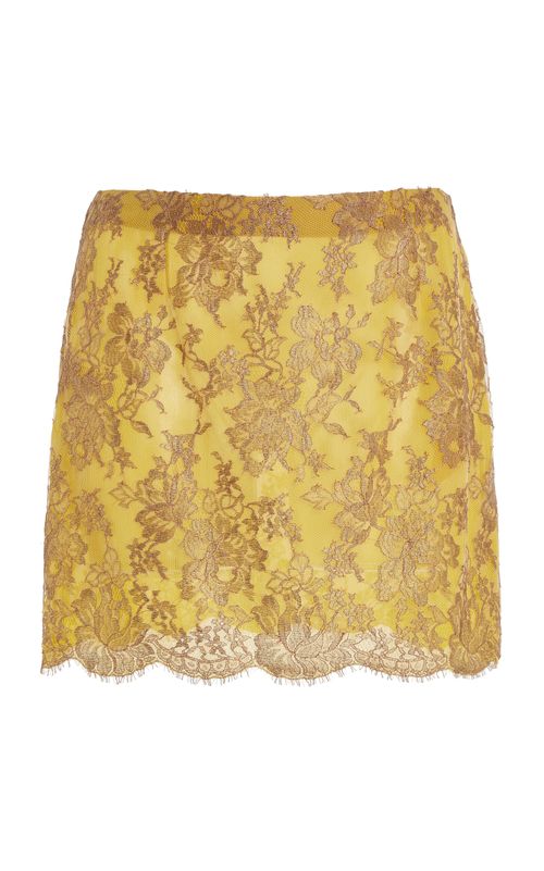 Floral Lace Mini Skirt - Moda Operandi