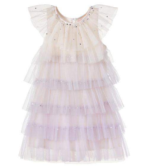 Josette sequined tiered tulle dress