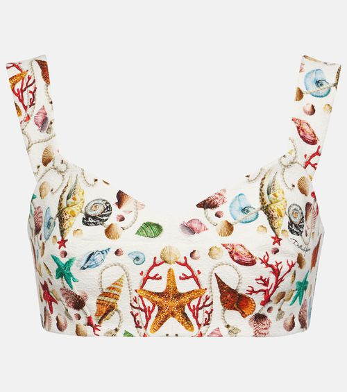 Dolce & Gabbana Capri printed halterneck swimsuit