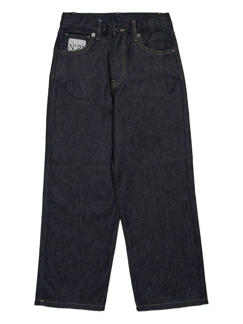 Nº21 Kids logo-embroidered jeans - Blue