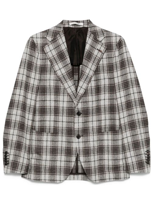 Checked blazer - Brown