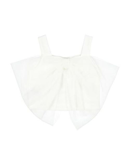 Kid Girl Top White Size 10 Polyester, Viscose, Elastane, Polyamide