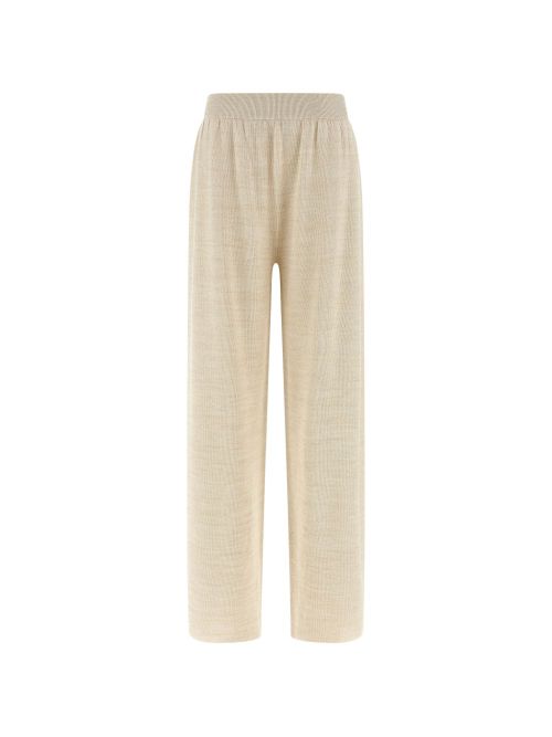 Cotton wide-leg trousers