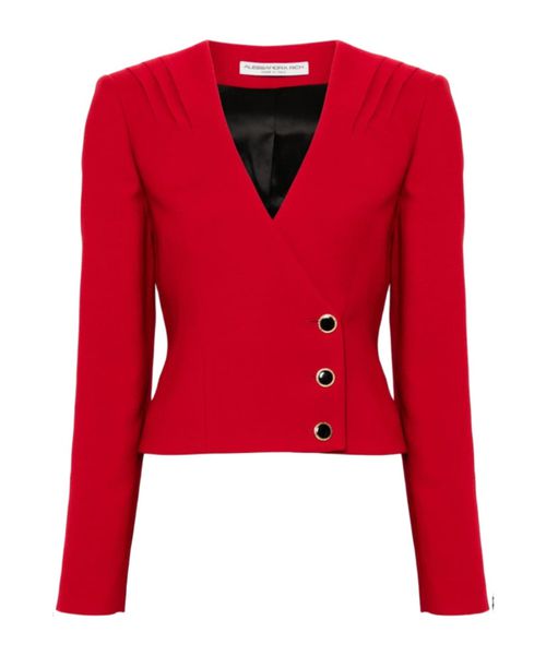 Single-breasted wool blazer